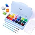 HIMI Gouache Paint Set, 36 Colors x 12ml Twin Jelly Cup Design with 3 Paint Brushes and a Palette in a Carrying Case Perfect for Artists, Students, Gouache Opaque Painting
