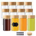 BPFY 12Pack 120ml Small Ginger Shots Bottles, Reusable Glass Wellness Shot Bottles with Lids, 4oz Mini Glass Bottle for Juice Shots, Homemade Beverages, Liquid