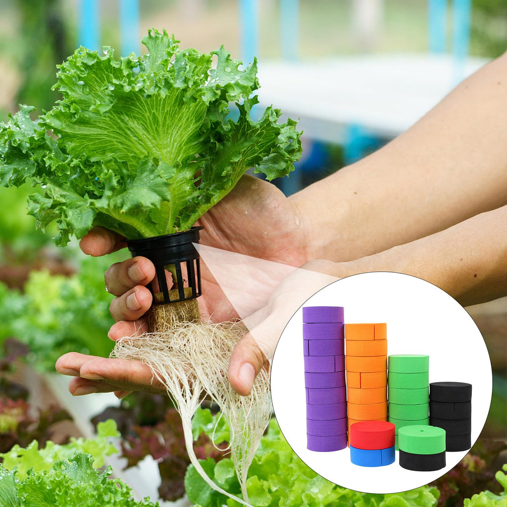 Yardwe 50Pcs Garden Clone Collars Clone Machine Inserts with Spokes for Plant Cutting Rooting Germination (Random Color)