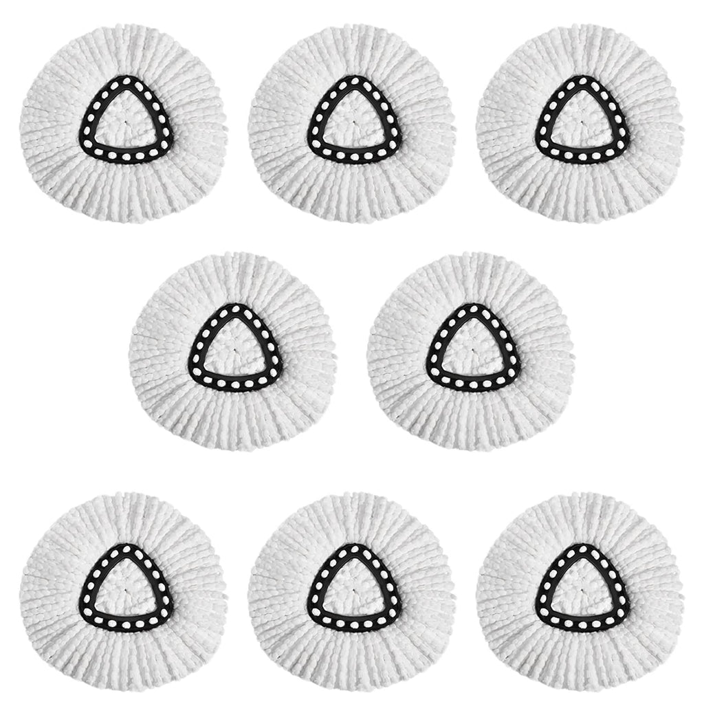 8Pack Spin Mop Head Refill, Universal 360°Mop Head Replacement for Vileda EasyWring Spin Mop, Microfiber Spin Mop Refills, Easy Cleaning Mop Head Replacement