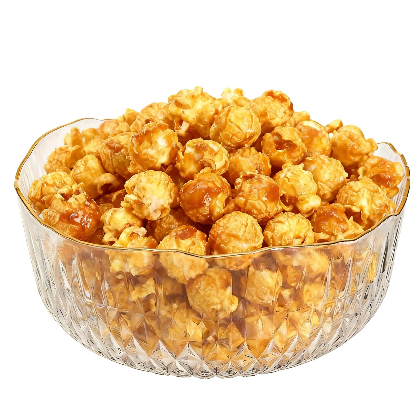 Frcctre 4 Pack Clear Plastic Serving Bowls, 70 Ounce Crystal Salad Mixing Bowl, 9 Inch Round Plastic Bowls Catering Bowls for Party, Salad, Fruit, Snack, Chip, Popcorn
