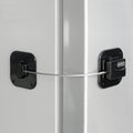 Refrigerator Lock, Heavy Duty Fridge Lock, Combination Lock for Refrigerator Cabinets, Drawers, Safety Lock, Easy Install No Keys Needed (Black-1Pack)