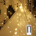 EShing LED String Lights Dimmable, USB Powered 100 Warm White LED Fairy Lights on 33ft Clear Cable, Twinkle Lights with Remote Timer for Indoor Outdoor Wedding Party Patio Backyard Room Decor