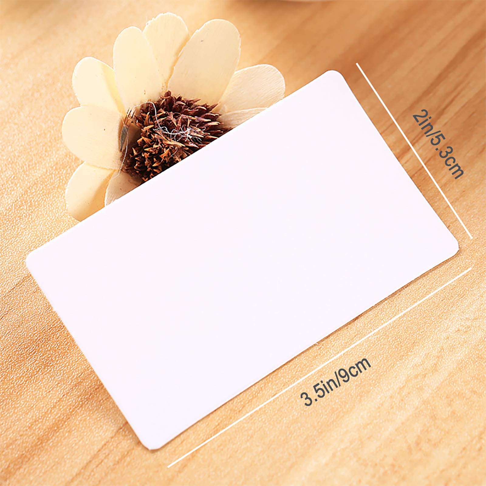 VANRA 300 Small Blank Index Cards Color Cardstock Study Flash Cards, 3.5x2 inches, Unruled with Rounded Corners (White, 300/Pack)
