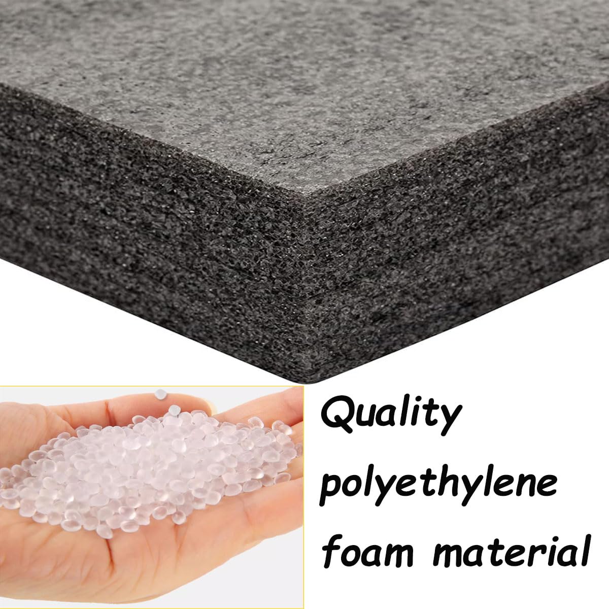 Aisetmoon 2 Pcs Customizable Polyethylene Foam Sheet 12 x 12 x 2 Inch Thick Foam Padding Foam Inserts Cuttable Packing Foams, Shock-Absorption Sponge Paddings for Toolbox Storage, Packaging