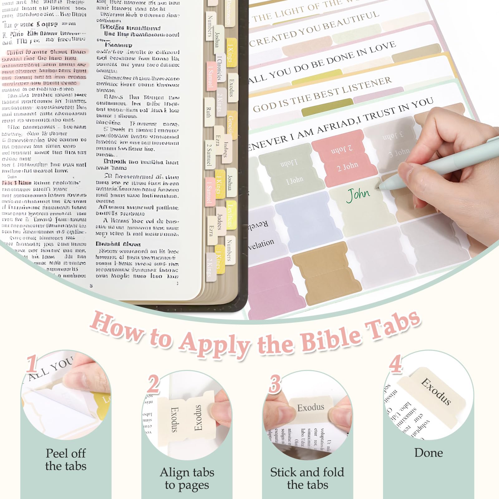 Bible Journaling Kit, Bible Study Supplies Journaling Kit with Highlighters Marker Pens No Bleed Strip Index Tabs Bible Accessories Set for Women Students Beginner, Christian Gifts