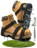 MILLUXXi Lawn Aerator Shoes with Hook & Loop Straps for Effectively Aerating Lawn Soil, Free-Installation Heavy Duty Spiked Sandals Shoes for Yard Patio Garden, One Size Fits All