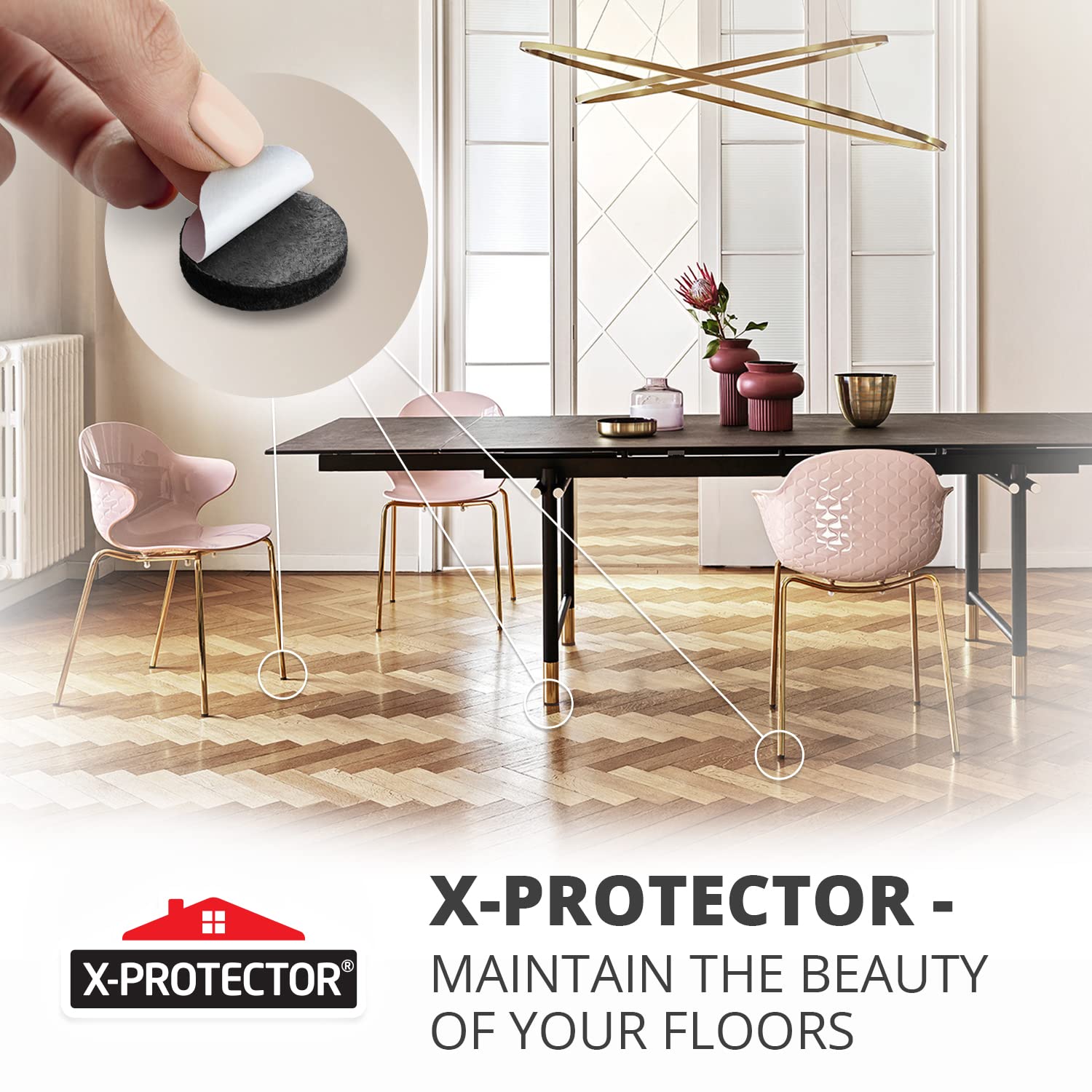 Felt Furniture Pads X-PROTECTOR 10 PCS - Premium 8” x 6” x 1/5” Heavy Duty Black Felt Sheets! Cut Large Furniture Pads to The Size You Need - The Best Felt Floor Protectors for Any Hard Floor!…