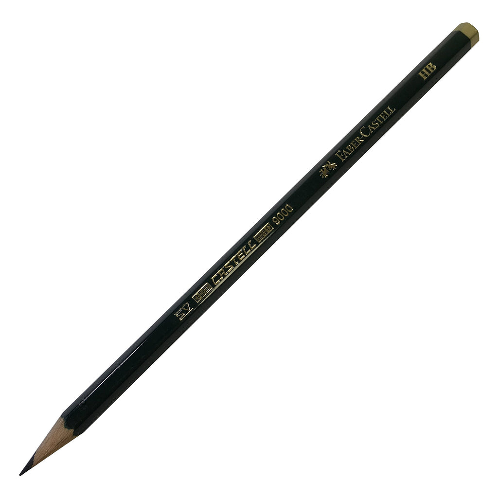 Faber-Castell 9000 Art Graphite Sketch Best Gifts Wood Pencil Sets 12 Counts With 12 Degree of Hardness (2H, H, F, HB.) + 1 Kneaded Art Eraser + 1 Large Dust Free Eraser + 1 Faber Sharpener