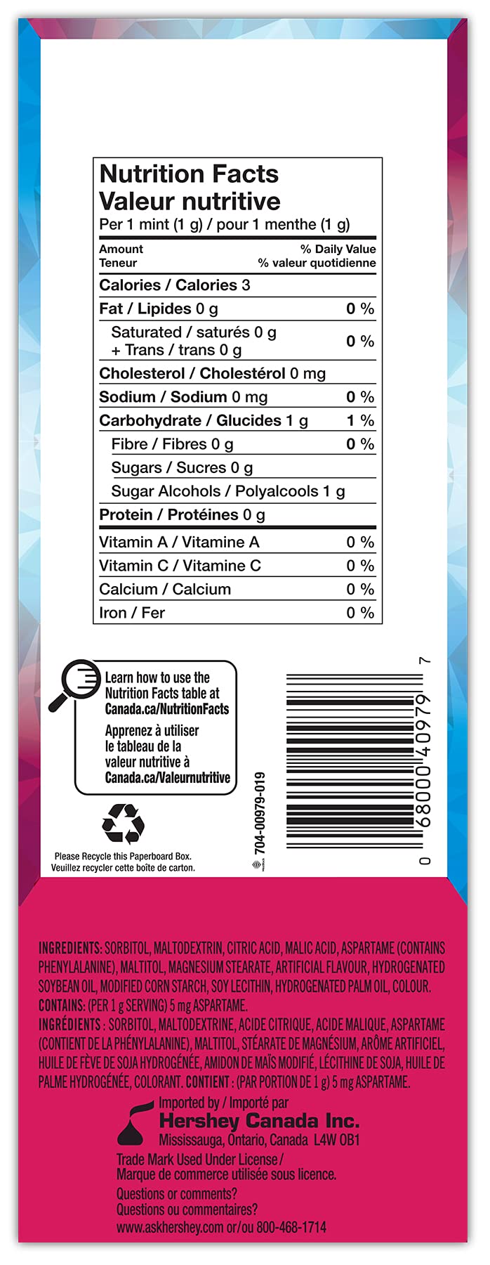 ICE BREAKERS Duo Fruit and Cool Raspberry Mints, Mint Candy, 36g (6 Count)