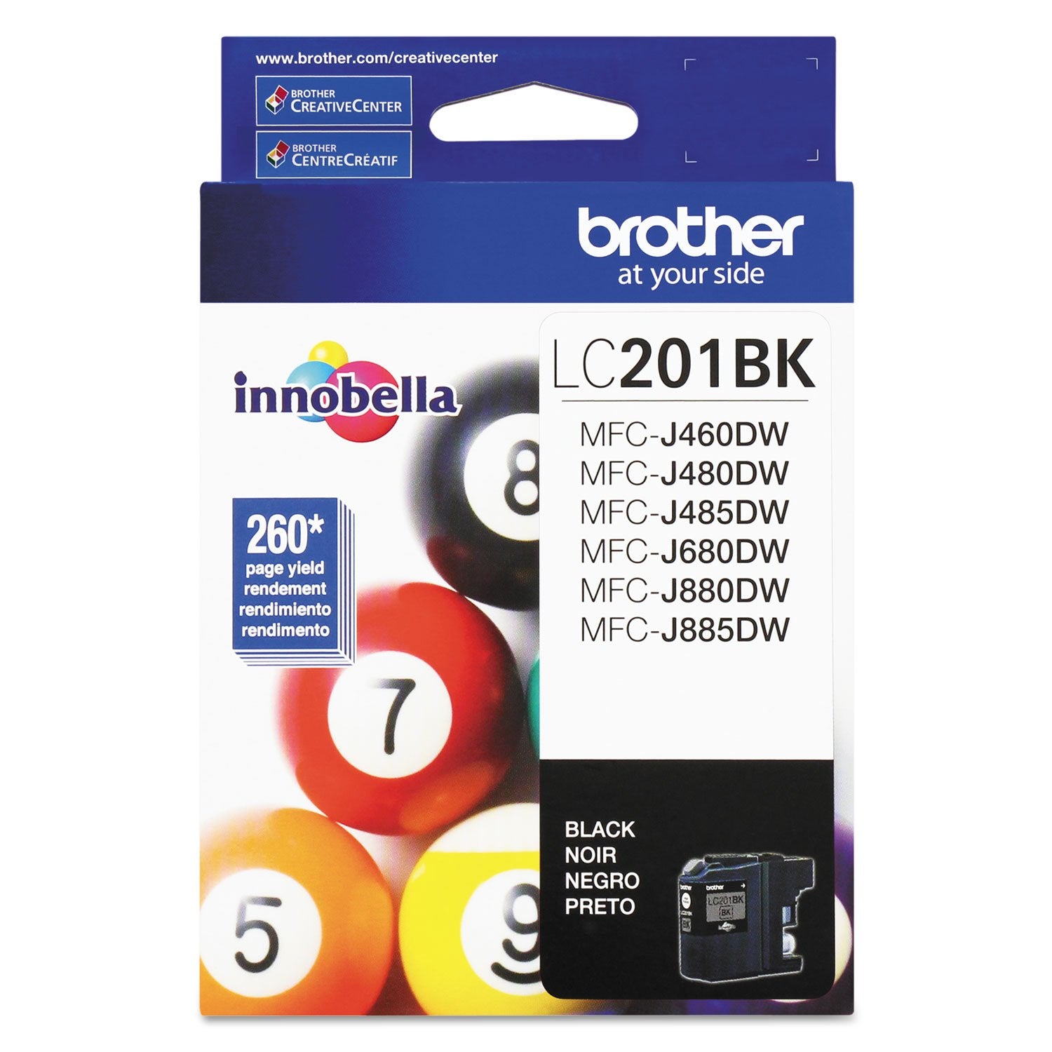 Brother Genuine LC201BKS Standard Yield Black Ink Cartridge, Original Ink Replacement Cartridge, Ink for Brother Inkjet Printers MFC-J480DW, MFC-J485DW, MFC-J680DW, MFC-J885DW