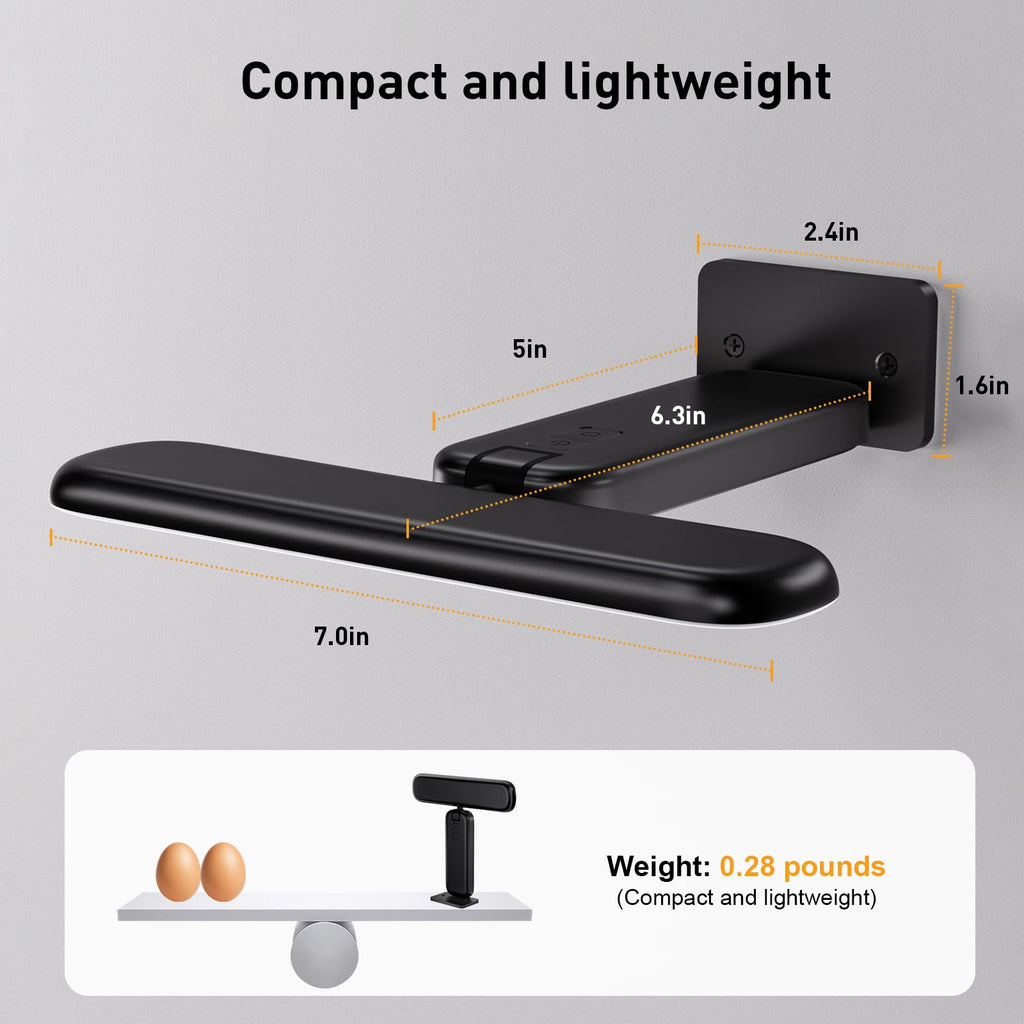 NARUNDREN Picture Light, Rechargeable Picture Lights for Wall with Remote, 300 LM, Brightness Dimmable, Art Light for Poster, Artwork, Gallery, Display