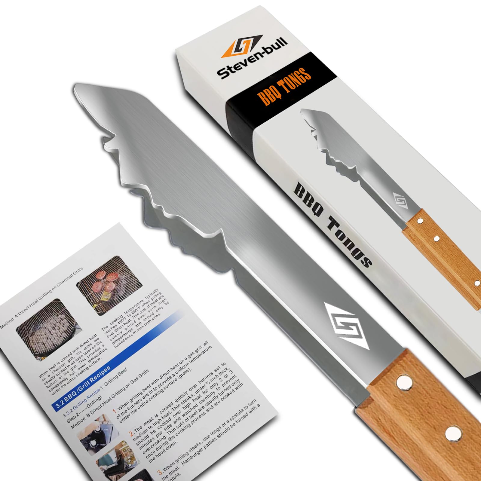 BBQ Accessories for Grill,BBQ Tongs for Charcoal Gas Grill,17 Inch Barbecue Tools, Dad Gifts, Gifts for Men, Dad, Husband