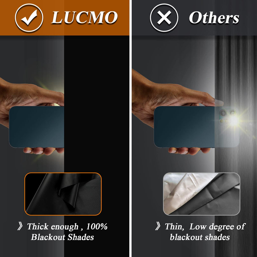 LUCMO Blackout Blinds 350x145 cm, 100% Blackout Blind Curtain for Window, Portable Blackout Shades Film for Bedroom, Cut to Any Size, Nursery Black Out Blinds for Baby Travel Temporary Permanent