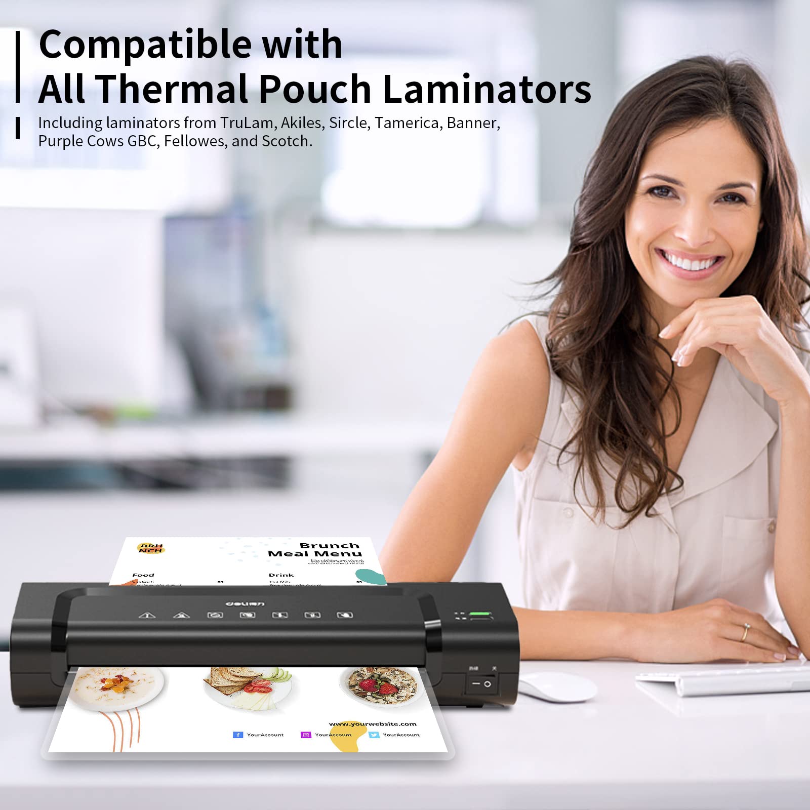 PAPRMA 3-MiL Laminating Sheets 200 Packs, Laminate Pouches Holds 8.5-x-11-inch Sheet, Clear Thermal Laminator Paper 9-x-11.5-inch