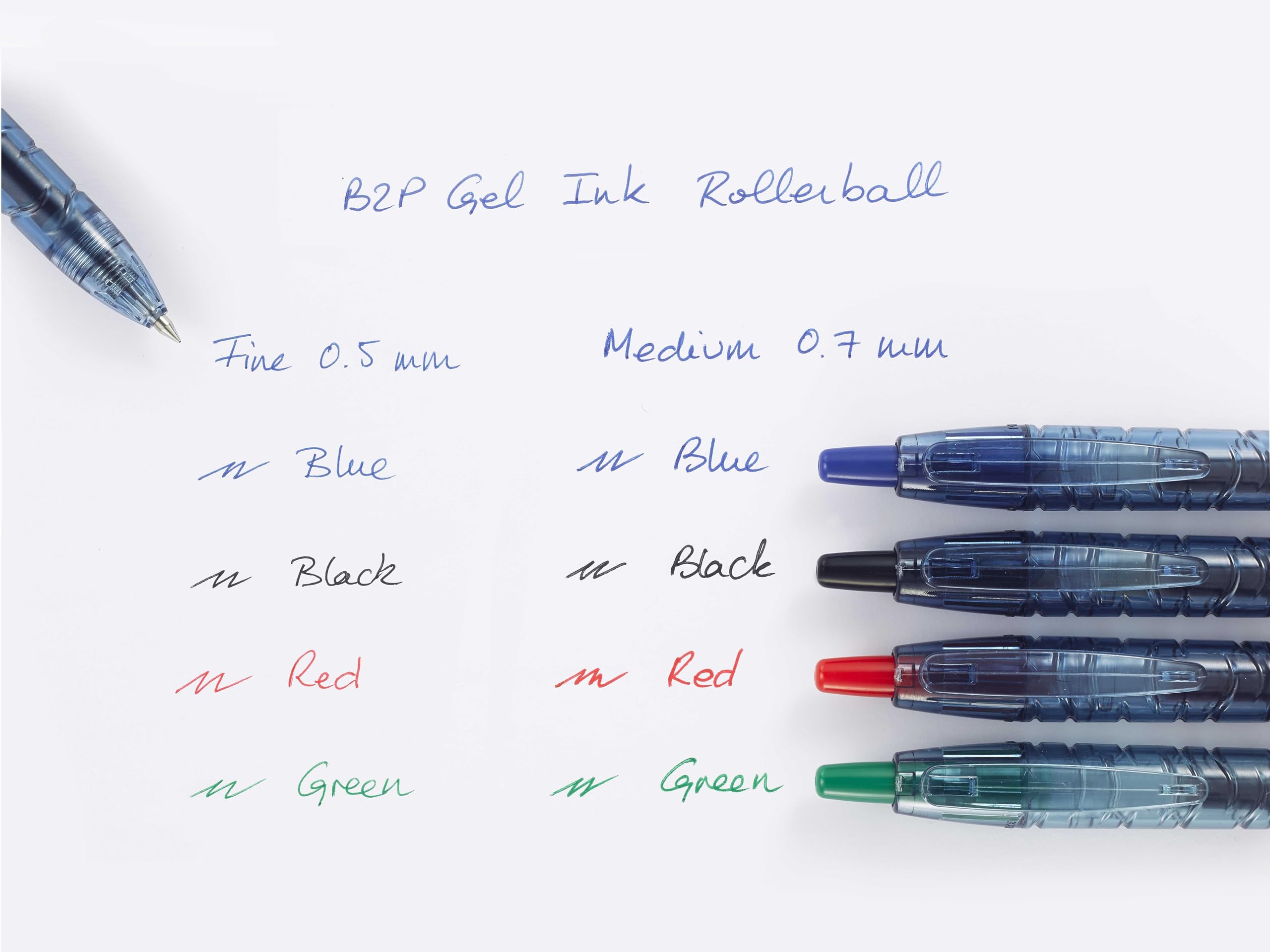 Pilot Greenpack B2P Eco Gel, 0.7mm, Blue, 10 Pens and 10 Refills