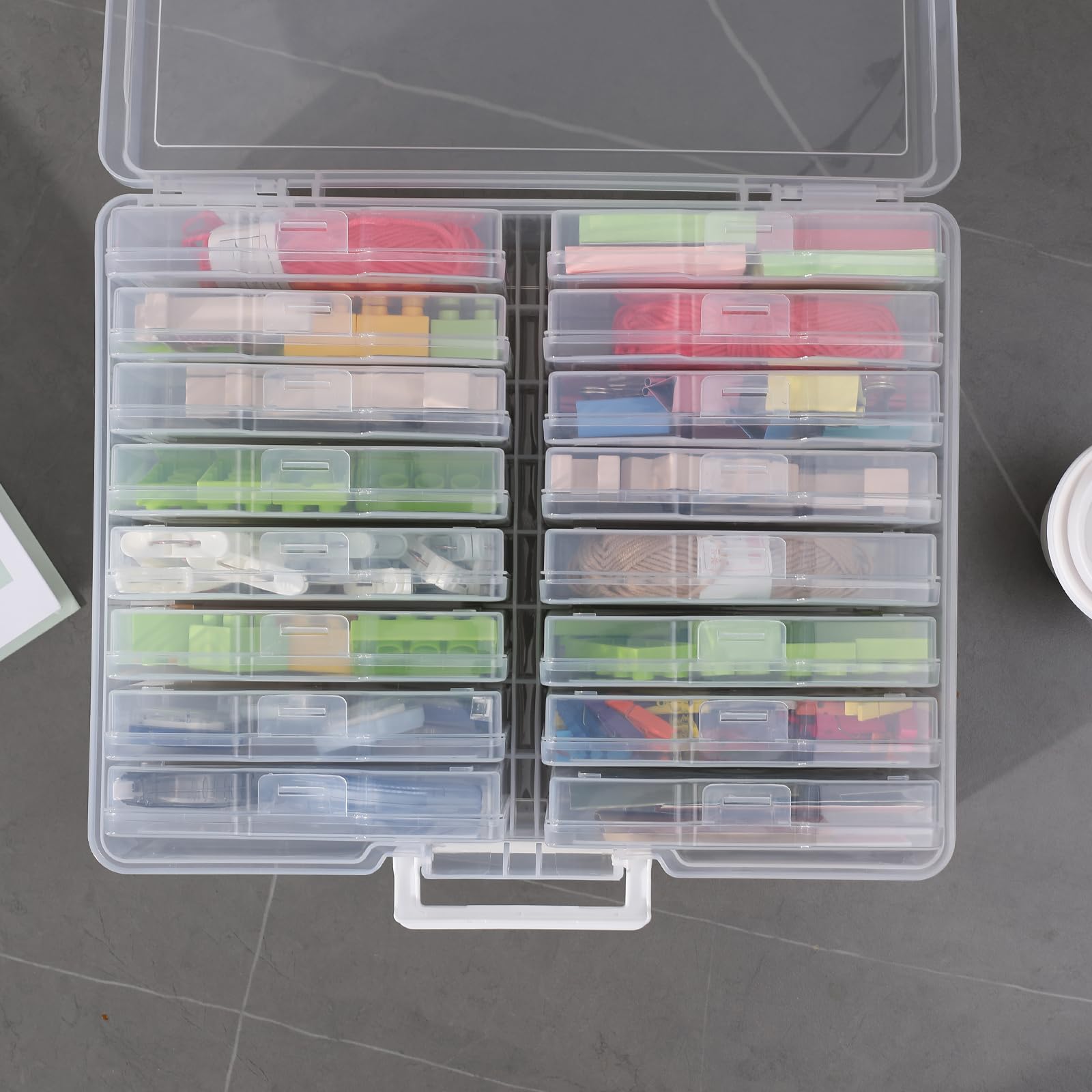 novelinks Photo Case 4 inch x 6 inch Photo Box Storage 16 Inner Photo Keeper Photo Organizer Cases Photos Storage Containers Box for Photos (Clear)