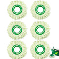 Alrens 6 Pack Mop Head Replacement for Libman Tornado Spin Mop, Machine Washable Microfiber Mop Refill, Reusable Mop Head for Hardwood Floor Cleaning