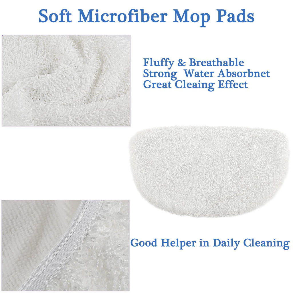 8 packs Steam Mop Pads Compatible with Bissell Powerfresh 1940 1806 1544 1440 Series, Compatible with Model 19402 19404 19408 19409 1940A 1940F 1940Q 1940T 1940W 2075A 2685A, Microfiber Mopping & Scrubbing Replacement Pads, Reusable, Washable