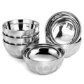 Okllen 6 Pack Stainless Steel Bowls, 15 Oz Double-Walled Metal Soup Bowls, 18/8 Stainless Steel Lightweight Salad Bowls Snacks Bowls Multipurpose Dinner Bowl for Rice, Noodle, Fruit, Cereal