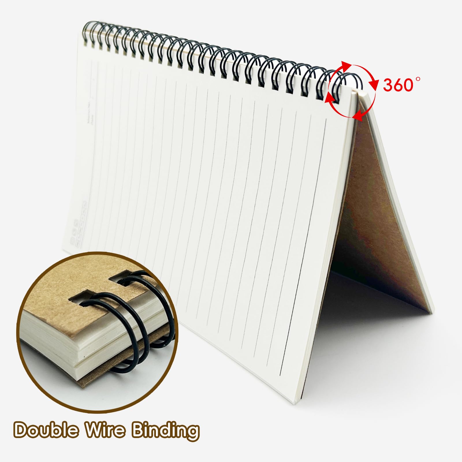 12 Pack A5 Spiral Notebook, College Ruled Journals 8.3" x 5.5", 120 Pages Lined Writing Pads