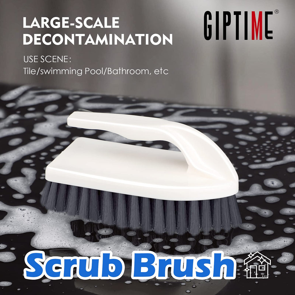 GIPTIME Brush for Cleaning, 4PCS Cleaning Brushes Includes Kitchen Cleaning Brush, Scrub Brush Comfort Grip, Clean Brush for Bathroom, Shoe Brush Track Groove Gap Cleaning Brushs Tool