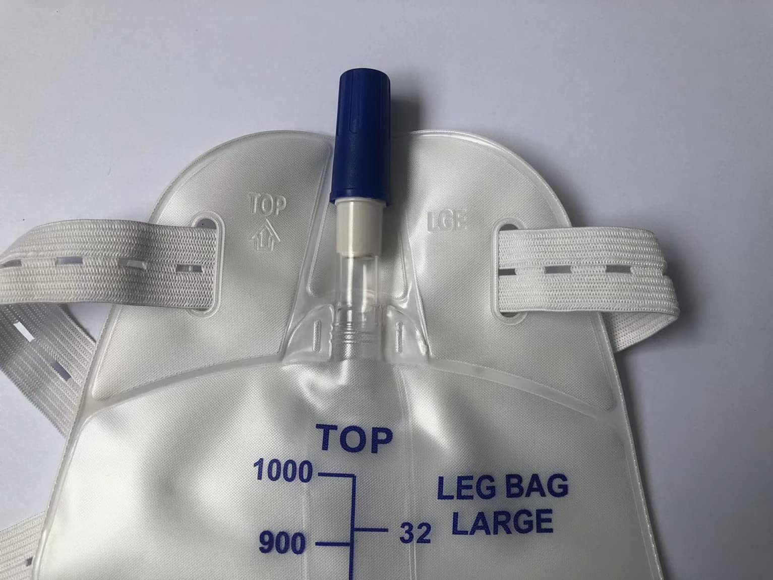 Lifevv 3 Pack Easy-Tap Leg Bag, Urinary Drainage Bag, 32 oz Anti-Reflux Valve, Cloth Straps