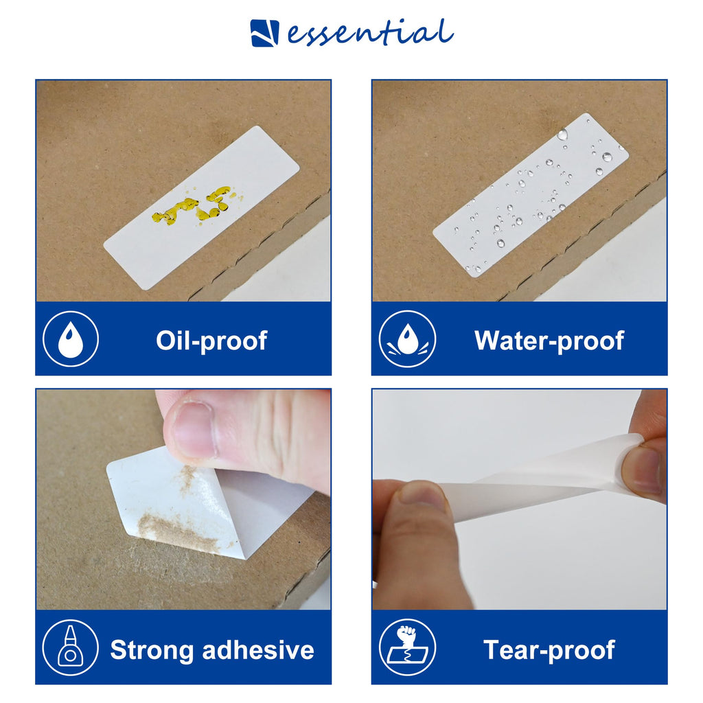 ESSENTIAL 3"x1" Direct Thermal Barcode Labels, Shipping Labels, Compatible with Arkscan & Zebra Label Printers, 1400 Labels of Roll (2 Rolls,2800 Labels)
