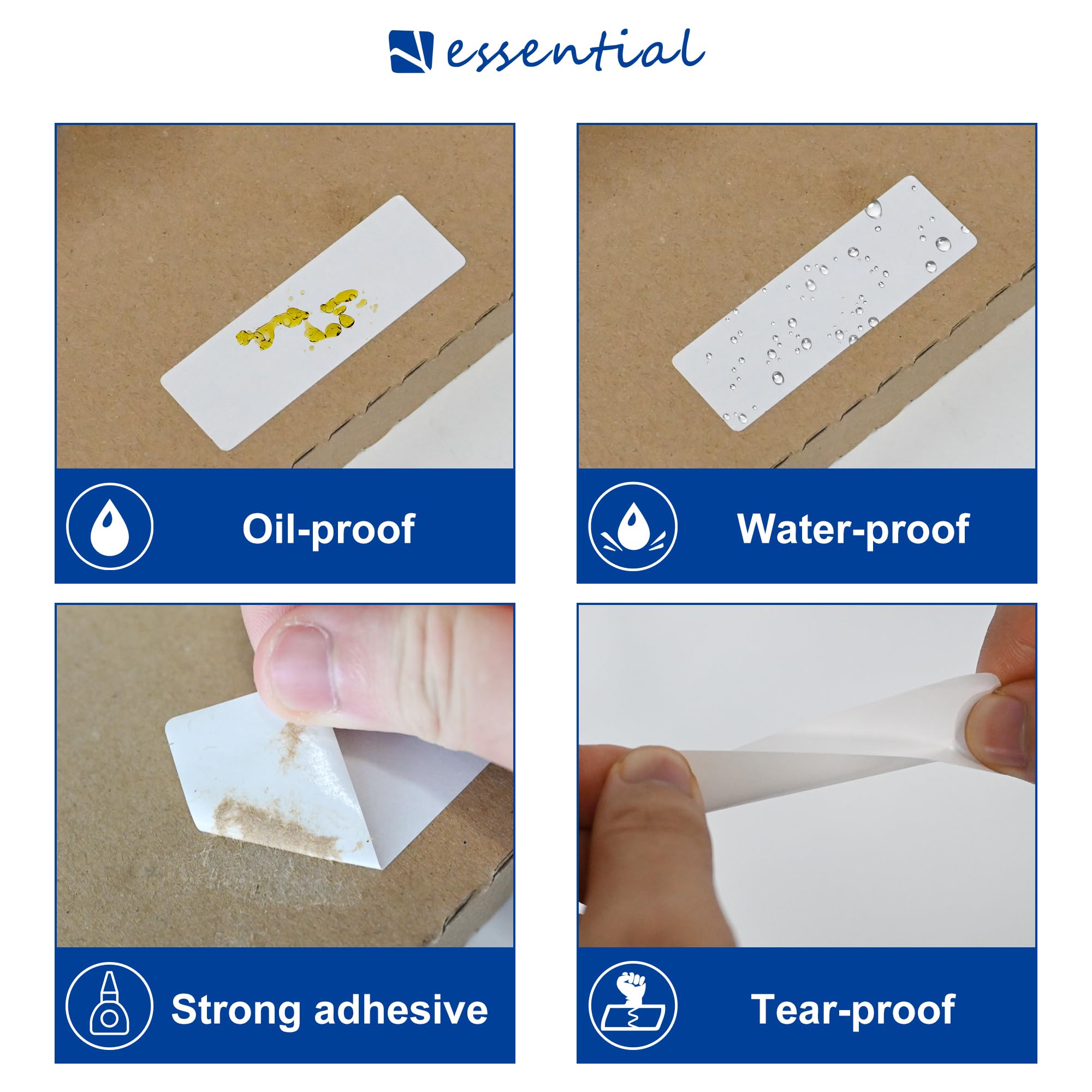 ESSENTIAL 3"x1" Direct Thermal Barcode Labels, Shipping Labels, Compatible with Arkscan & Zebra Label Printers, 1400 Labels of Roll (2 Rolls,2800 Labels)