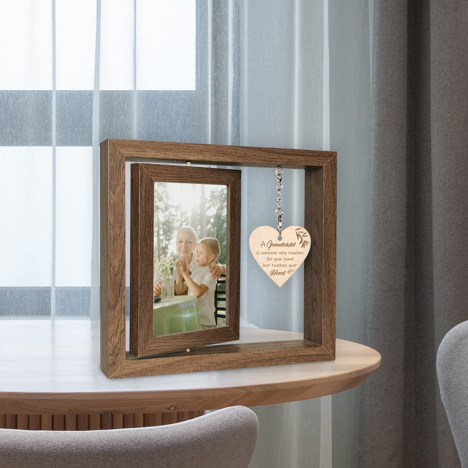 A Grandchild is Someone Who Reaches for Your Hands but Touches Your Heart Picture Frame New Grandma Gifts First Time Grandparents Gifts, Display Two 4x6 Inch