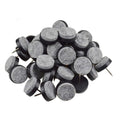 40pcs Round Heavy Duty Nail-on Anti-Sliding Felt Pad for Furniture Chair Table Leg Feet Floor Protectors (Black 28mm)