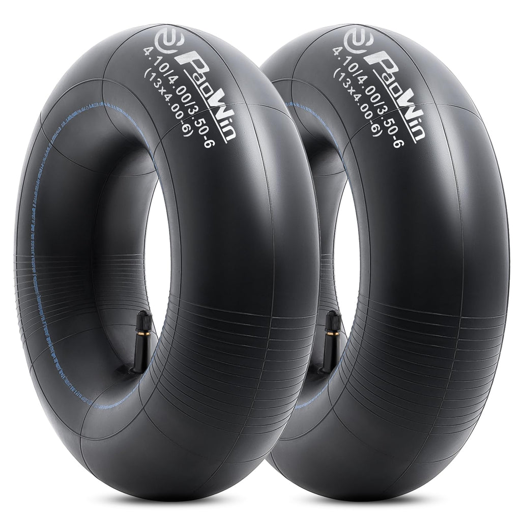 2 PCS 4.10/4.00/3.50-6 (13 x 4.00-6) Replacement Heavy Duty Inner Tube with TR13 Valve Stem Compatible with Wheelbarrows, Mowers, Hand Trucks and More 3.50-6 4.00-6 4.10-6 Tire Tubes