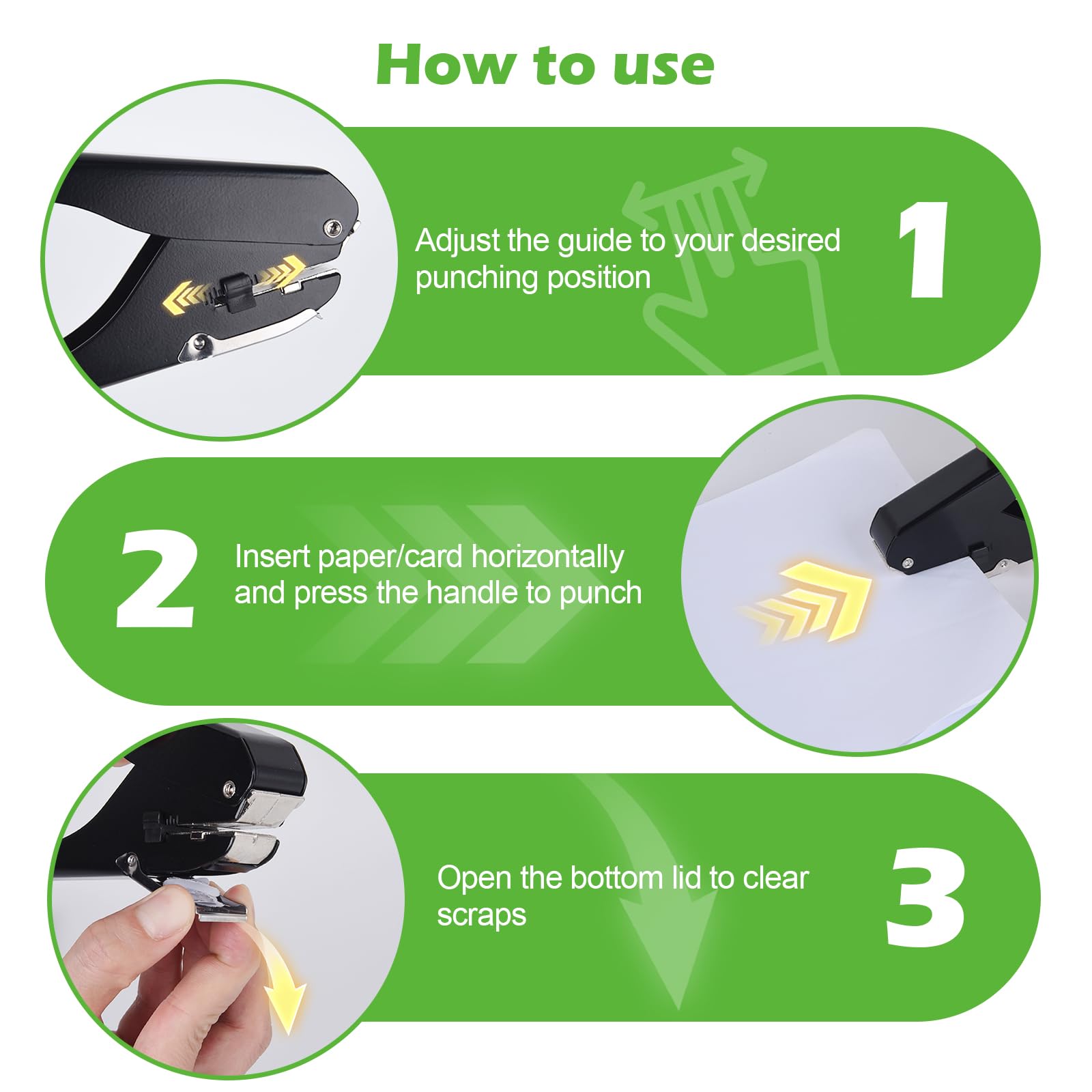 Heavy-Duty Slot Punch, Handheld Badge Hole Puncher, All Metal ID Card Puncher, Slotting Punch Tool for PVC ID Card, Luggage tag, Name Tag and Badge Holder