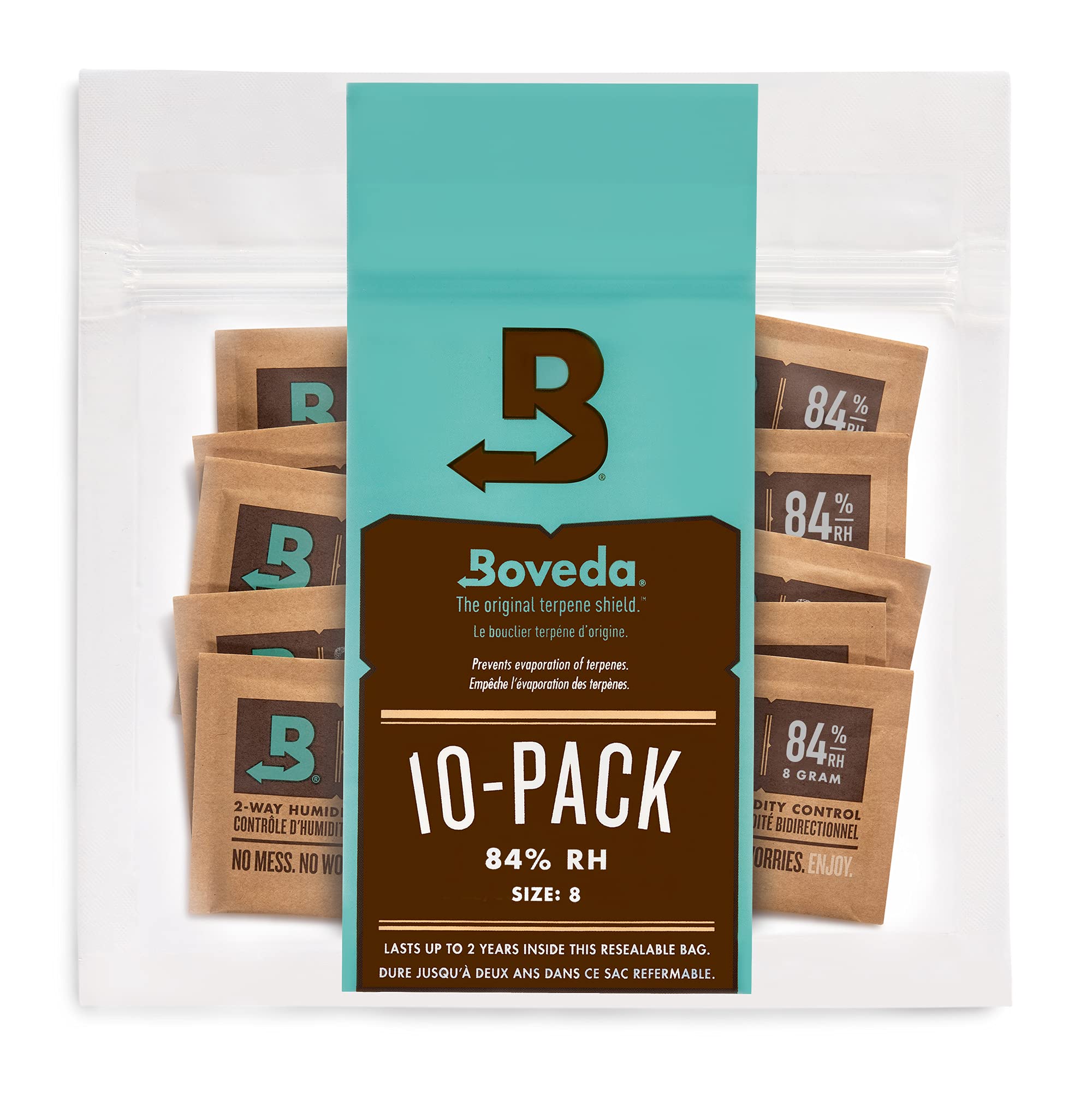 Boveda 84% Two-Way Humidity Control Packs for Woodwind Reeds – Size 8 – 10 Pack – Moisture Absorbers – Protects Against Drying & Spliting – Individually Wrapped Reed Humidifiers for Day-of Performance