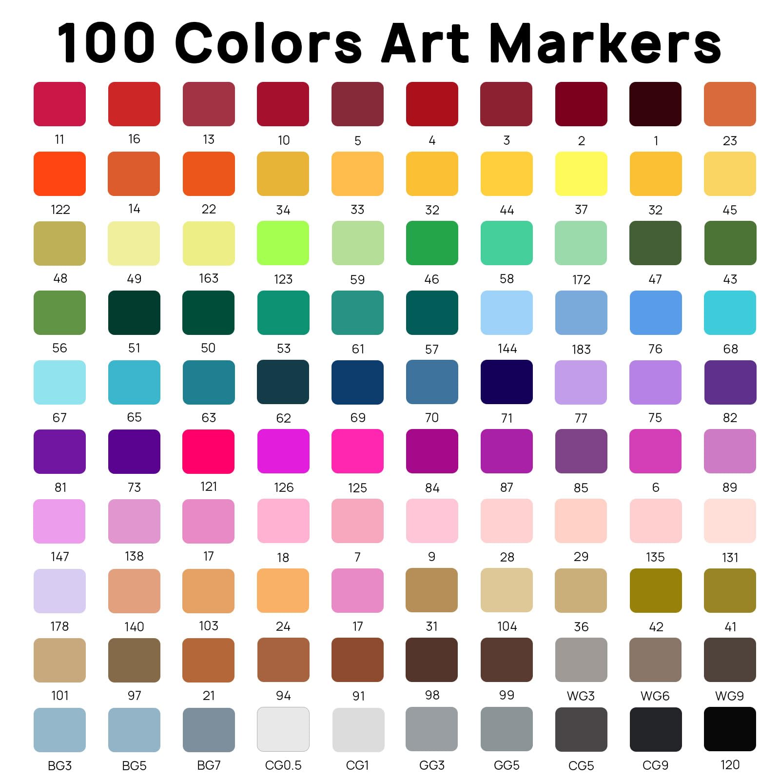 100 Colors Alcohol Markers Set,Dual Tip Art Markers for Professional Drawing & Adult Coloring Books,Permanent Art Markers with Carrying bag,Drawing Markers for Sketch, Manga, Graffiti & More