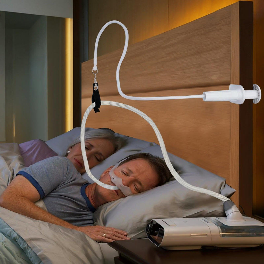 CPAP Hose Holder, Hose Hanger Avoid Tangling and PreventBlockage, Adjust The Angle Arbitrarily, CPAP Accessories Supplies for Bedside & Sleep, No Punching Required