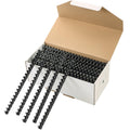 MYFULLY 100 Pack 21 Ring Plastic Comb Binding Spines | 5/8 Inch Diameter, 115 Sheet Capacity, A4, Black Binding Comb (5/8"(115 Sheet Capacity))