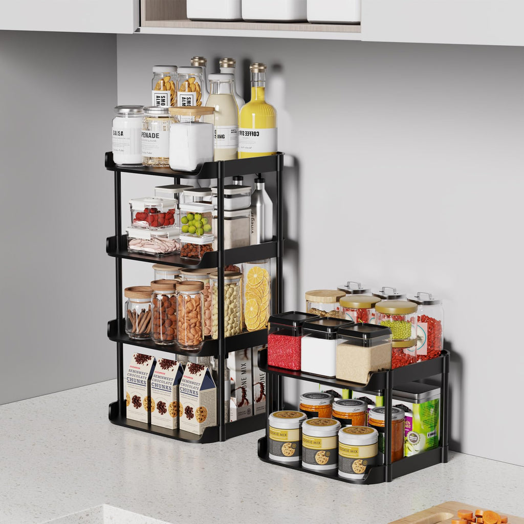 Altdnmaf 6 Tier Vertical Narrow Shoe Rack, Stackable Tall Skinny Shoerack, Compact Single Shoes Storage Tower for Slim Space, Corner Plastic Shelves, for Hallways, Entryway, Bedrooms Organizer, Black