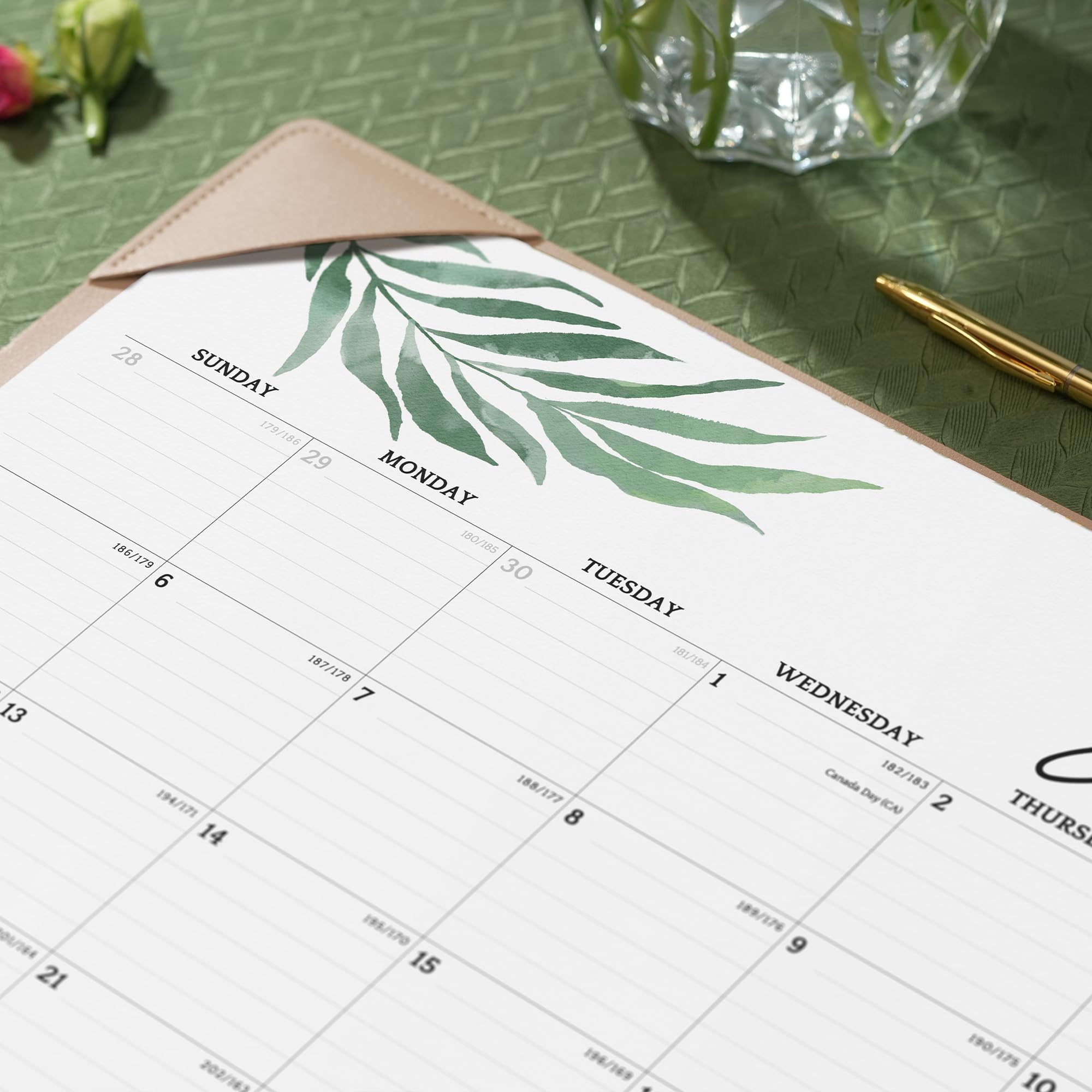 Large Desk Calendar 2026-2027 with Desk Mat, Cabbrix Desk Pad Calendar 22 x 17 Inch Runs From January 2026 to June 2027, Desk Blotter Calendar 2026-2027 for Home School and Office (Apricot)