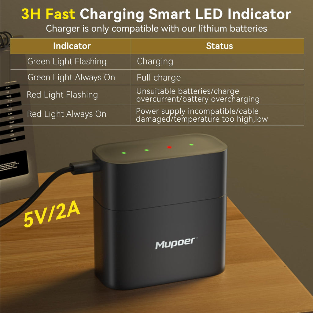 Rechargeable Batteries AA Lithium with Charger,3600mWh Lithium Battery Aa 4 Pack 1.5V,Double AA Batteries for Blink Cameras High Capacity,Piles A Li-ion Battery with Charging Storage Box
