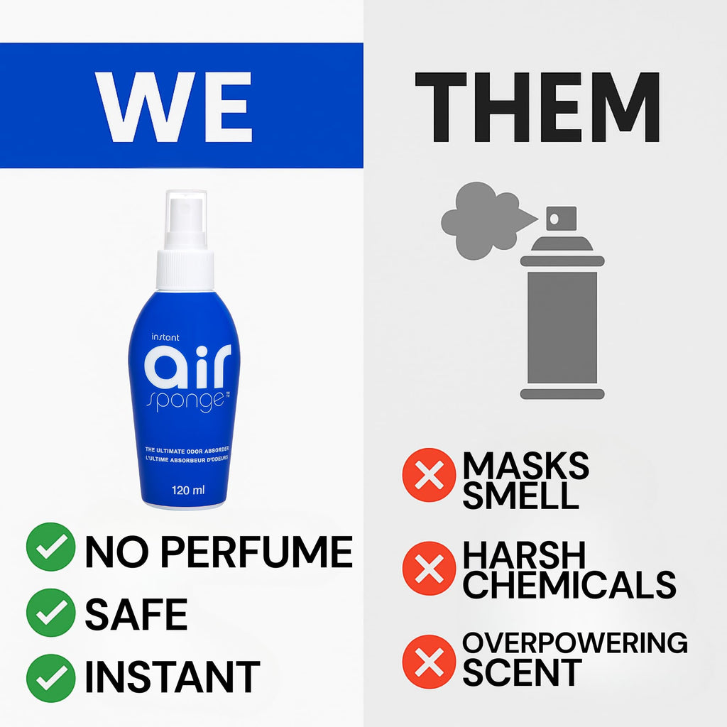 Odor Eliminator Spray (Pack of 2), Original Air Sponge Instant Spray, 120 mL, Neutralizes Smoke, Pet, Skunk, Paint & Fabric Odors, Fresh Scent, Travel Size