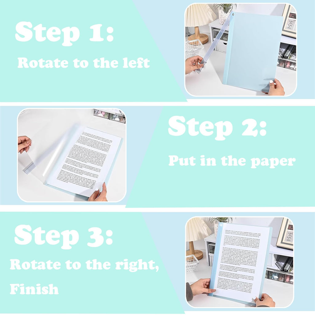 iGolife 20 Pcs Report Covers with Swing Clip, Presentation Folders for A4 and Letter Size Paper, Clear Report Covers Binder Bulk for School Business, 40 Sheet Capacity