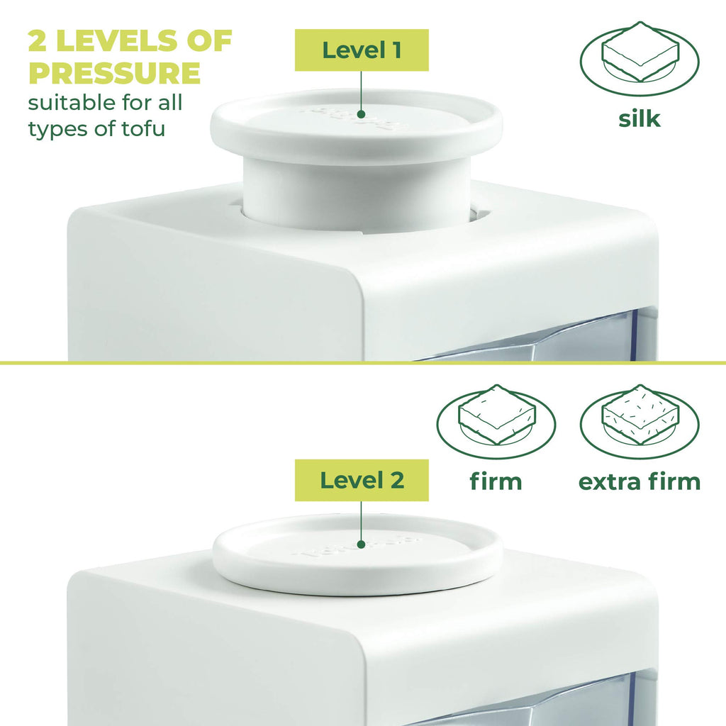 TofuBud Tofu Press - Tofu Presser for Firm or Extra Firm Tofu - Tofu Maker with Water Drainer Made from Sturdy Sustainable Materials - Tofu Recipe Book Included