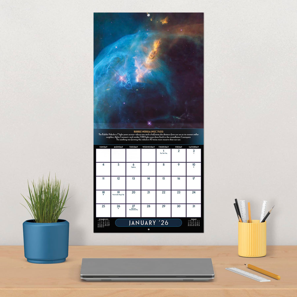 2026 NASA - Views from The Hubble Telescope Wall Calendar