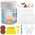 Drywall Repair Kit, Drywall Patch Repair Kit with 8.8OZ White Repair Putty, Scraper Sandpapers Gloves for Heavy Duty Plaster Wall Repair, Easy to Fill Holes in Home Wall & Quick Repair Crack