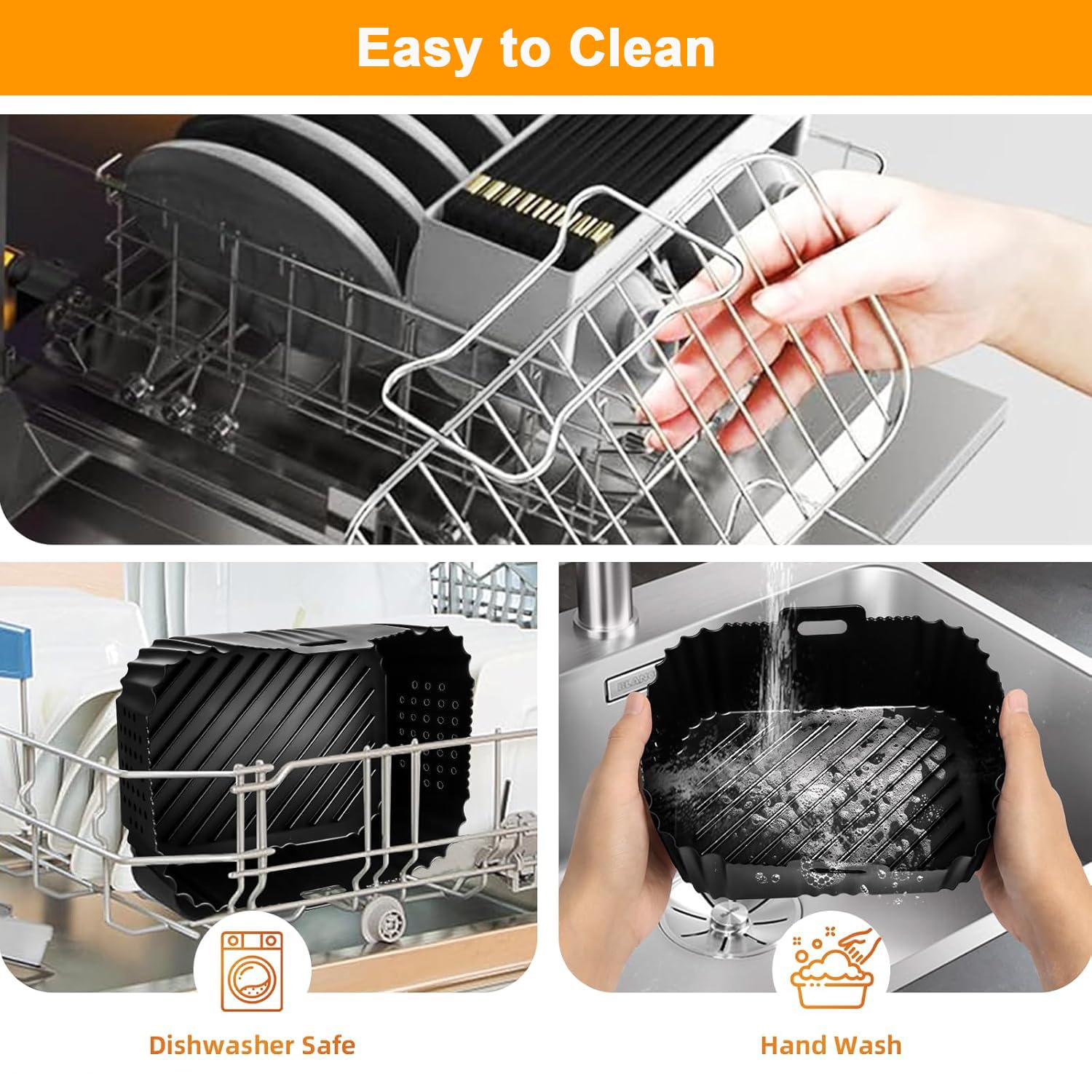 15 Pcs Air Fryer Accessories Set for Ninja Foodi DZ201C DZ401 Compatible Ninja DZ550 Foodi, Silicone Air Fryer Liners for SL401 DoubleStack XL for 8-10QT Air Fryer Basket