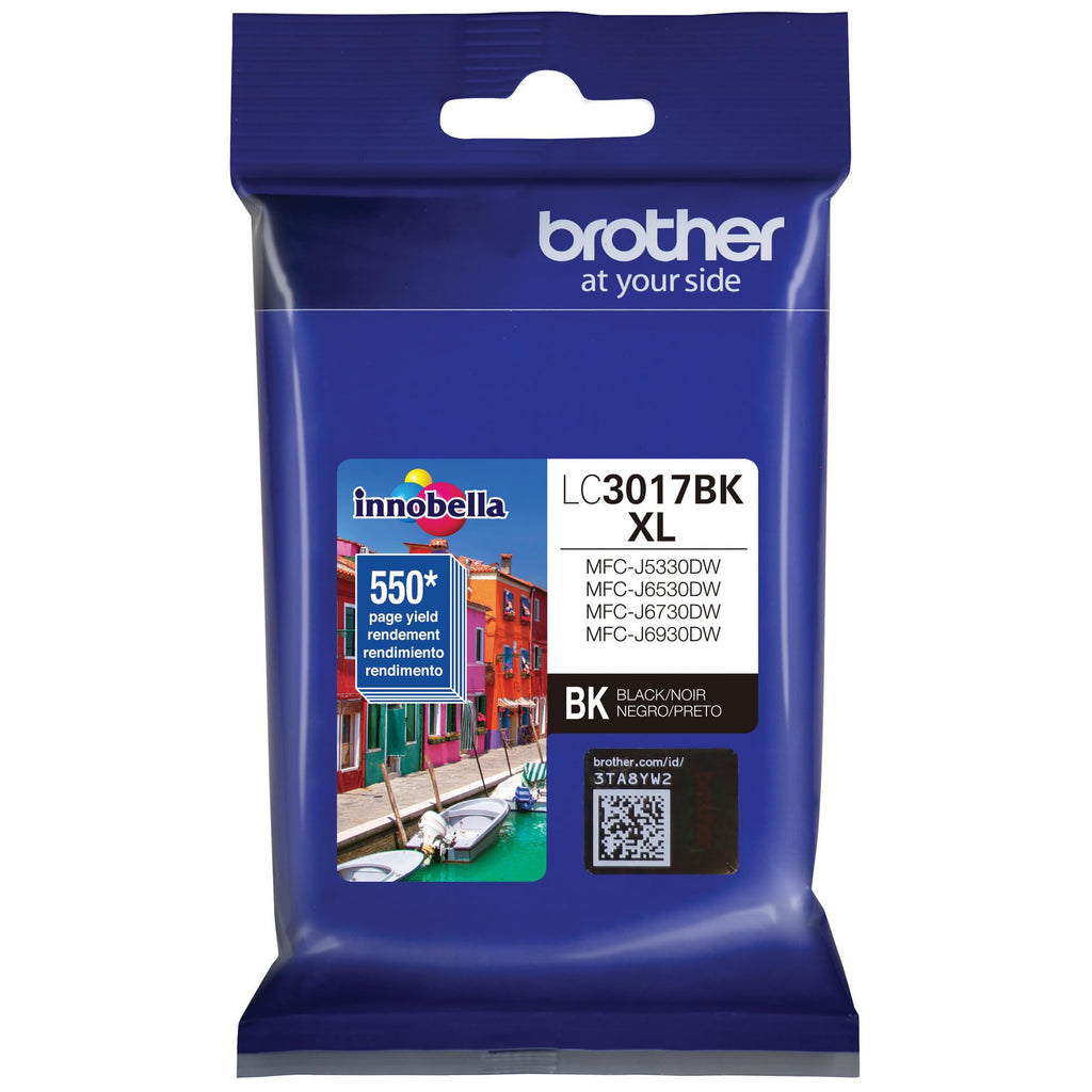 Brother Genuine LC3017BKS High-Yield Black Ink Cartridge, Higher Yield for Value, Original Ink Replacement Cartridge, Ink for Brother Inkjet Printers MFC-J5330DW, MFC-J6930DW, MFC-J6530DW