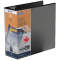 QuickFit View Binder, 3-Ring Binder for School or Office, D Ring, Black, Single, 4 Inch