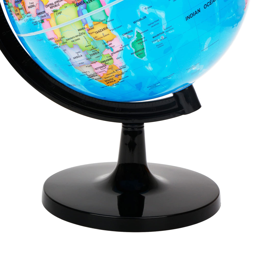 EXERZ 8" (20cm) World Globe Political Map - English Map - Educational Geographic School Globe - 20cm Diameter
