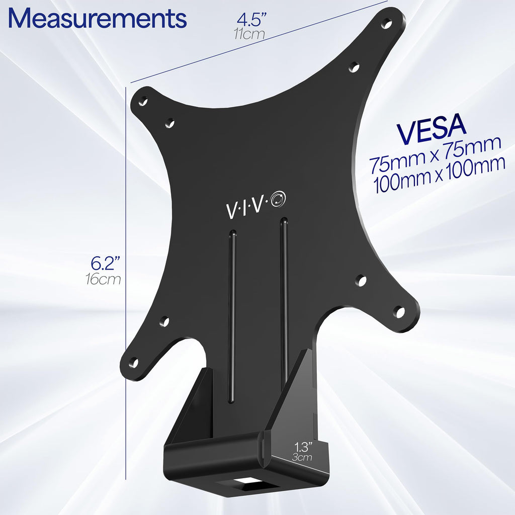 VIVO Quick Attach VESA Adapter Designed for HP Models 27er, 27es, 27ea, 25er, 25es, 24ea, 23er, 23es, 22er, 22es, 22f, 23f, 24f, 25f, and 27f, VESA 75x75m and 100x100mm Conversion Kit, MOUNT-HP27ER